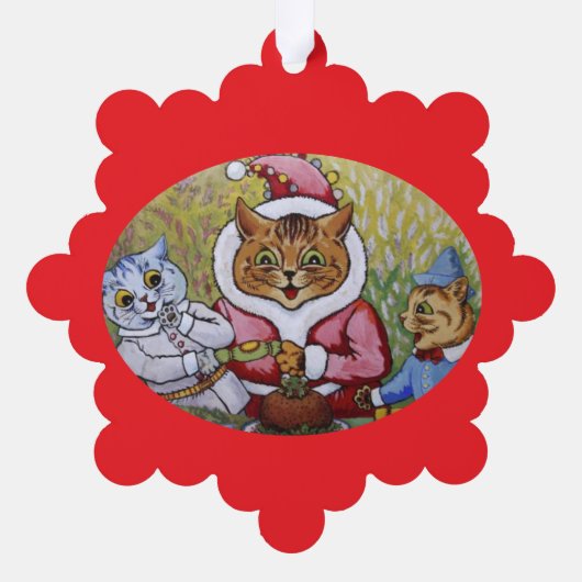 Louis Wain Christmas Cats  Ornament Karte (Rückseite)