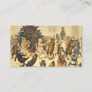 Louis Wain Christmas Party Visitenkarte