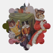 Louis Wain Christmas Time Cats Ornament Karte (Rückseite)