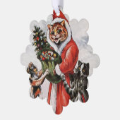 Louis Wain Christmas Time Cats Ornament Karte (Linke Ecke)