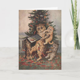 Louis Wain Christmas Time in Catland Card Karte