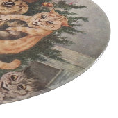 Louis Wain Christmas Time in Catland  Schneidebrett (Ecke)