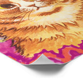 Louis Wain Colorful Cat Poster (Ecke)