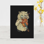 Louis Wain, der Musiker, Cat Art, Karte (Gelbe Blume)