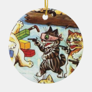 Louis Wain - Die Ambusknollen und Brigaden Keramik Ornament