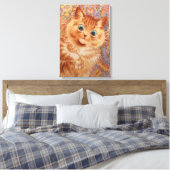 Louis Wain erstaunt Ingwer Cat Children's Room Leinwanddruck (Insitu (Schlafzimmer))