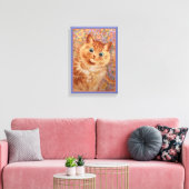 Louis Wain erstaunt Ingwer Cat Children's Room Leinwanddruck (Insitu (Wohnzimmer))
