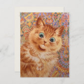 Louis Wain erstaunt Ingwerkatze CC1082 Postkarte (Vorne/Hinten)