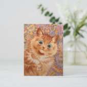 Louis Wain erstaunt Ingwerkatze CC1082 Postkarte (Stehend Vorderseite)