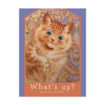 Louis Wain erstaunt Ingwerkatze CC1083 Einladung