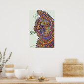 Louis Wain Fantasy Wallpaper Cat Poster (Küche)