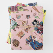 Louis Wain, farbveränderbare Papierblätter Geschenkpapier Set (Beispiel)