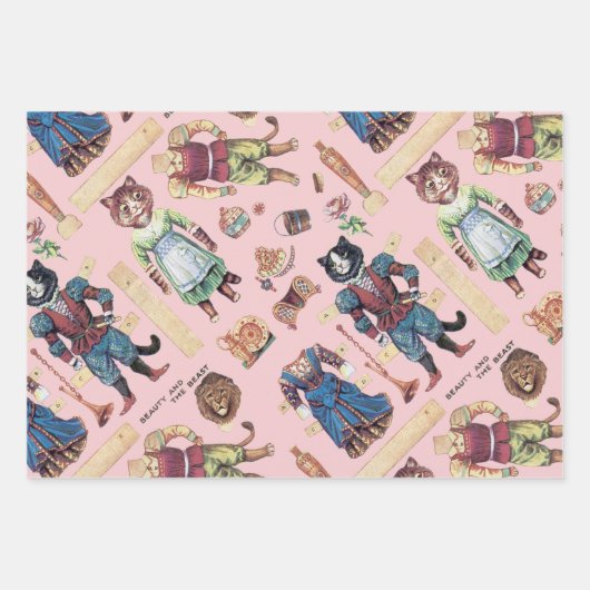 Louis Wain, farbveränderbare Papierblätter Geschenkpapier Set (Vorderseite)