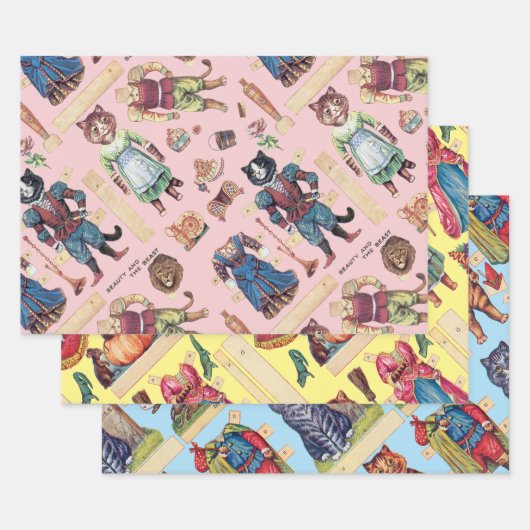 Louis Wain, farbveränderbare Papierblätter Geschenkpapier Set (Set)