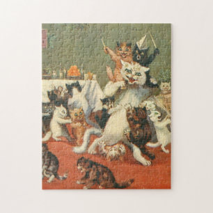 Louis Wain Frohe Weihnachten Puzzle