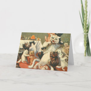 Louis Wain Fröhliche Weihnachten Karte