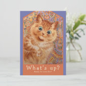 Louis Wain Ginger cat CC1085 Geburtstagsparty (Stehend Vorderseite)