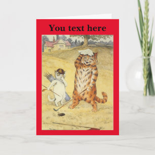 Louis Wain Golfkatzenkarte Karte