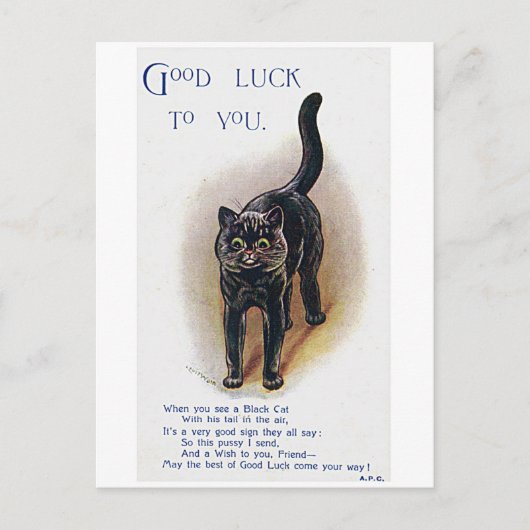 Louis Wain, Good Luck Cat,  Postkarte (Vorderseite)