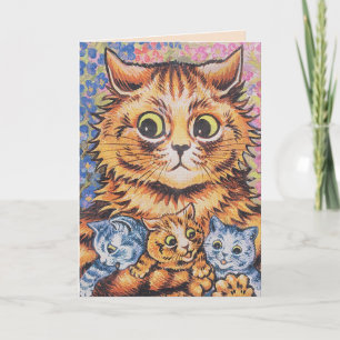 LOUIS WAIN JEDER ANLASS HELLO KATZEN GREETING CARD FEIERTAGSKARTE