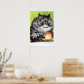 LOUIS WAIN KAFFEE KATZE BIG POSTER (Küche)