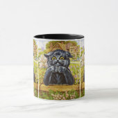 Louis Wain Katze in Blume mit einem Haus auf der R Tasse (Zentrum)