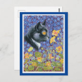 Louis Wain, Katze in einem Meer von Blume, Art Pos Postkarte (Vorne/Hinten)