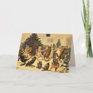 LOUIS WAIN KATZE WEIHNACHTSPARTY GRUßKARTE KARTE