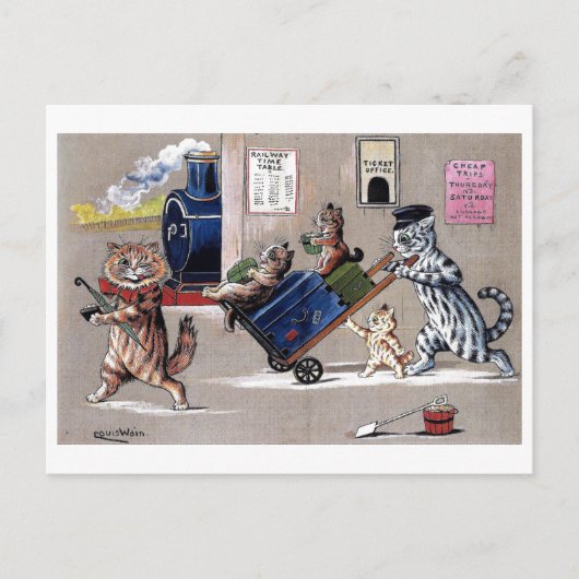 Louis Wain Katzen 1 Postkarte (Vorderseite)