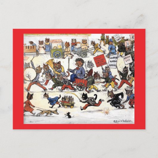 Louis Wain Katzen 2 Postkarte (Vorderseite)