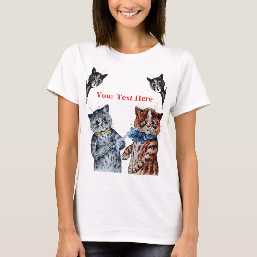 Louis Wain Katzen 2 T-Shirt (Vorderseite)