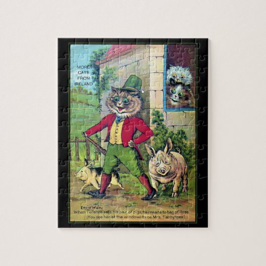 Louis Wain Katzen aus Irland Puzzle (Vertikal)