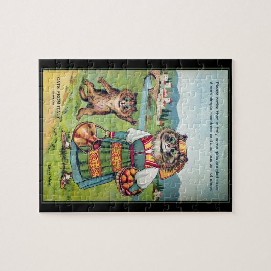 Louis Wain Katzen aus Italien Puzzle (Horizontal)