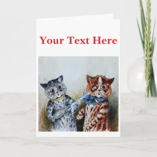 Louis Wain Katzen  Dankeskarte (Vorderseite)