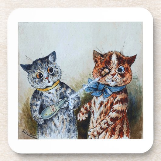 Louis Wain Katzen Getränkeuntersetzer (Vorderseite)