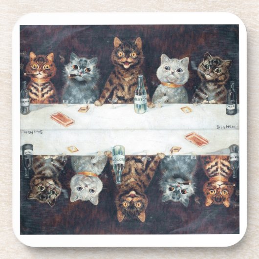 Louis Wain Katzen Getränkeuntersetzer (Vorderseite)