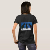 Louis Wain Katzen im Schnee T-Shirt (Schwarz voll)