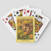 Louis Wain Katzen in Blume Bed Personalisiert Spielkarten (Rückseite)