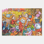 Louis Wain, Katzen & Kätzchen Geschenkpapier Set (Vorderseite 2)