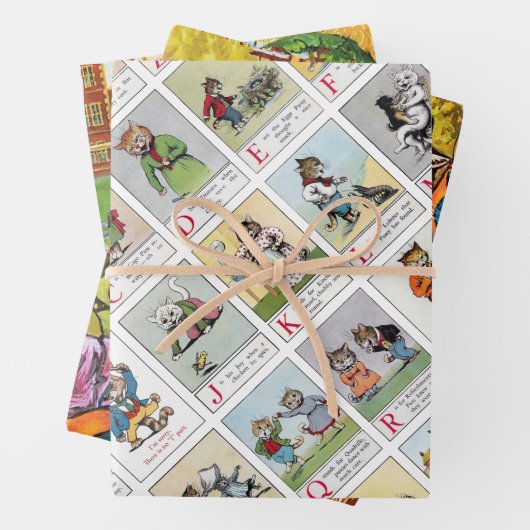 Louis Wain, Katzen & Kätzchen Geschenkpapier Set (Beispiel)