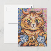 LOUIS WAIN KATZENMUTTER MIT KÄTZCHEN POSTKARTE (Vorne/Hinten)