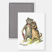 Louis Wain, Katzenpaar Magnet (Vorderseite/Rückseite)