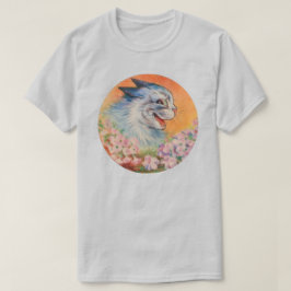 Louis Wain lacht Blue Electric Cat in Blume T-Shirt