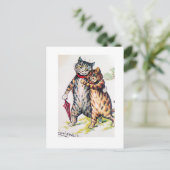 Louis Wain, liebliches Cat Couple, Art Postkarte (Stehend Vorderseite)