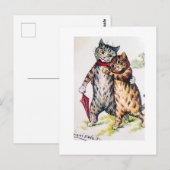 Louis Wain, liebliches Cat Couple, Art Postkarte (Vorne/Hinten)