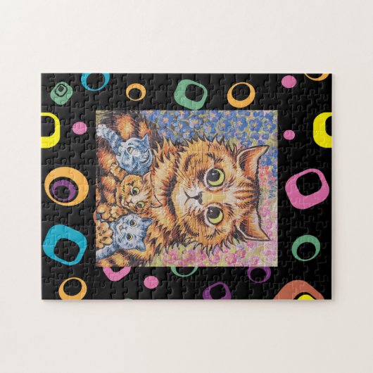 LOUIS WAIN MAMA CAT MIT KITTEN PUZZLE (Horizontal)
