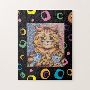 LOUIS WAIN MAMA CAT MIT KITTENS PUZZLE