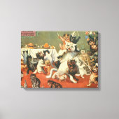 Louis Wain Merry Christmas Leinwanddruck (Vorderseite)