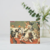 Louis Wain Merry Christmas Postkarte (Stehend Vorderseite)