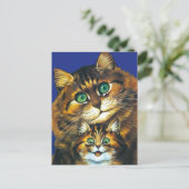 LOUIS WAIN MUTTERKATZE UND KINDERPOSTKARTE POSTKARTE (Stehend Vorderseite)